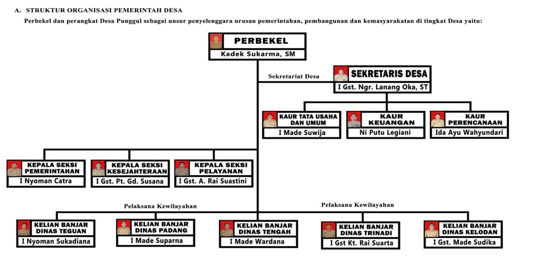 Struktur Pemerintah Desa Punggul